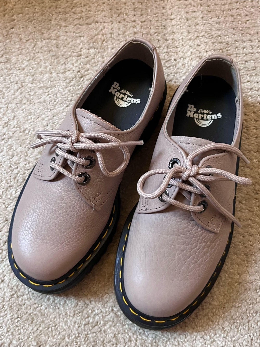 Dr. Martens Lavender Platform Oxford Shoes